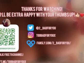 2badforyou webcam chaturbate model stream image