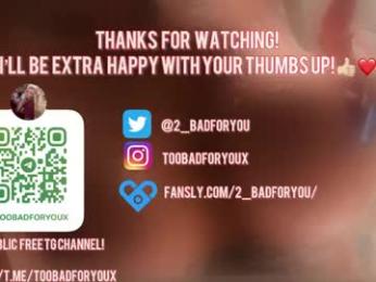 2badforyou chaturbate stream image, 23.04.2026 11:10